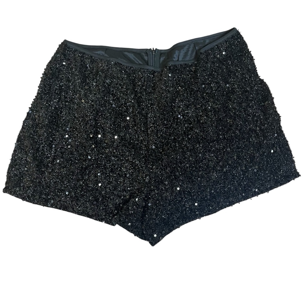 High-Waist Black Sequin Women's Shorts